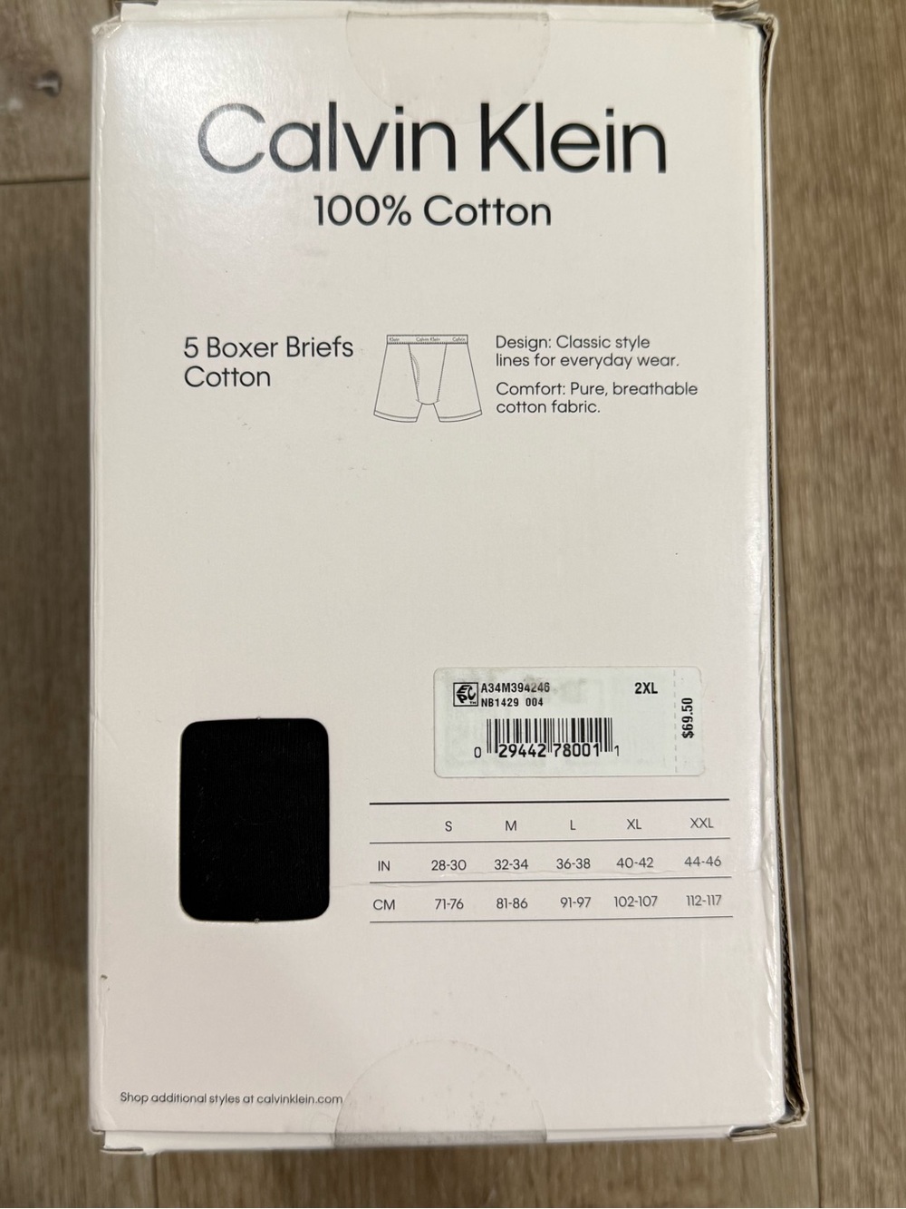 Calvin Klein Men’s Cotton Boxer Briefs - Black & White Pack - Picture 3 of 3